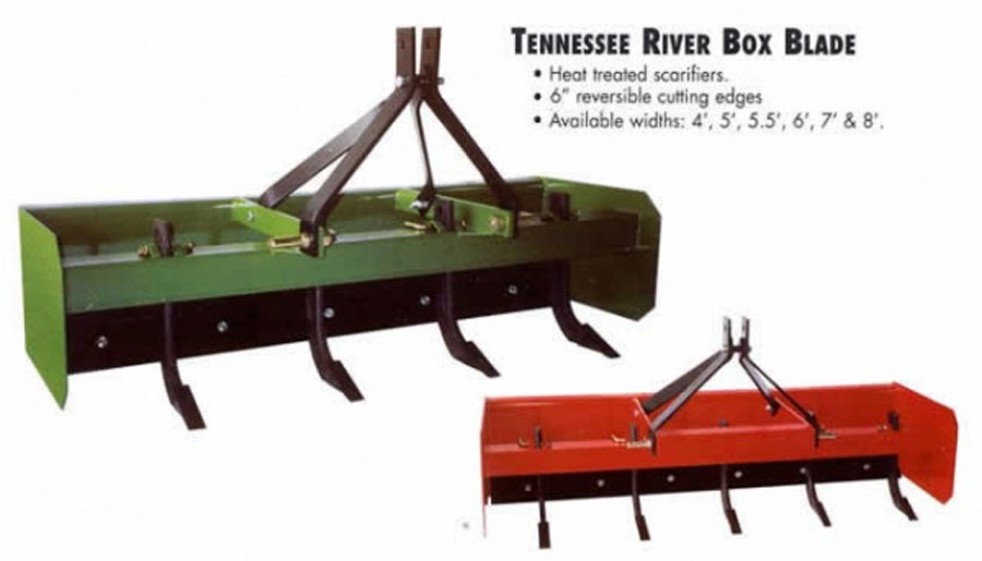 O'Bryan's Farm Equipment Tennessee River Implements 4' Standard Duty Box Blade 4SDBB Specifications