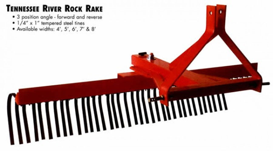 O'Bryan's Farm Equipment Tennessee River Implements 6' Rock Rake 6RR Specifications